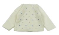 Smotanový sveter s bodkami