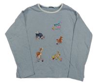 Modro-bílé pruhované triko se zvířátky M&S