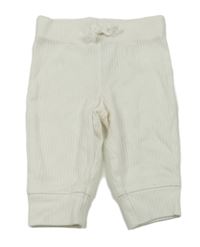 Bílé žebrované lehké tepláky Carter's