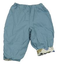 Modré zateplené manšestráky