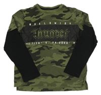 Army-černé triko s nápisem Terranova