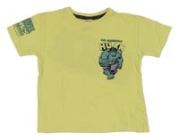 Žlté tričko s Hulkem Marvel