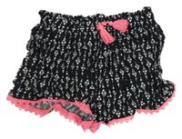 Čierno-biele vzorované ľahké kraťasy so střapci Primark