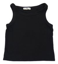 Čierny rebrovaný crop top C&A