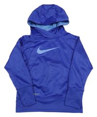 Modrofialová sportovní mikina s logem a kapucí Nike