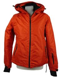 Dámská červená vzorovaná funkční lyžařská bunda s kapucí Crivit