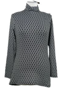 Nové - Černo-bílé vzorované triko s rolákem Pep&Co.