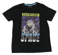 Čierne tričko s kosmonauty