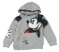 Sivá mikina s Mickeym a kapucňou Disney