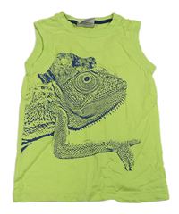 Světlezelené tílko s chameleonem Topolino