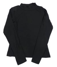 Čierne rebrované tričko H&M