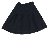 Tmavomodrá skladaná sukňa zn. M&S