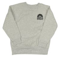 Svetlosivá melírovaná mikina s výšivkou Primark