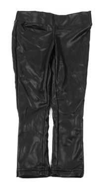 Černé koženkové legíny
