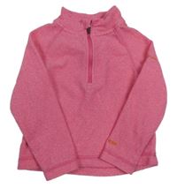 Ružová melírovaná fleecová funkčná mikina Trespass