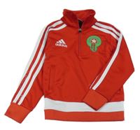 Červená športová mikina s nášivkou Adidas