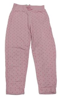 Ružové tepláky s hviezdičkami a mašlou POCOPIANO