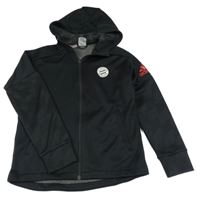 Černá thermo propínací fotbalová mikina FC Bayern München Adidas