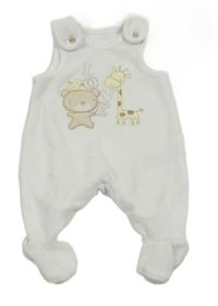 Bílé sametové dupačky se zvířaty Mothercare