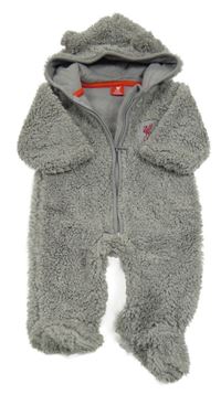 Sivá chlpatá kombinéza s kapucí - L.F.C.