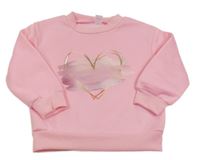 Svetloružová mikina so srdcem