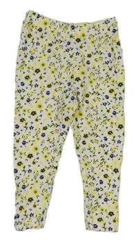 Bílo-žluté květované legíny St. Bernard