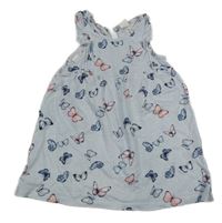 Světlemodro-biele pruhované šaty s motýly H&M