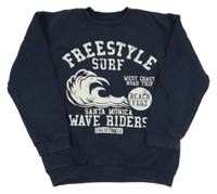 Tmavomodrá mikina s nápismi Nutmeg