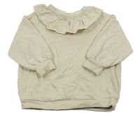 Zlatá melírovaná mikina s volánikom Next