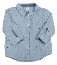 Modro-bílá pruhovaná košile s hvězdami H&M
