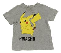 Sivé tričko s Pikachu
