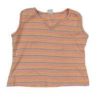 Farebný pruhovaný crop top Adams