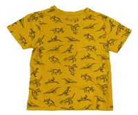 Okrové tričko s dinosaurami Primark