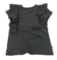 Sivé tričko s volánikmi zn. H&M
