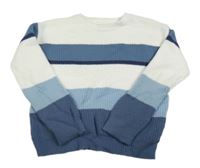 Bielo-modrý pruhovaný sveter Okaidi