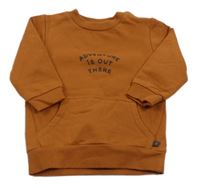 Skořicová mikina s nápisom Feetje