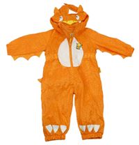 Oranžová šušťáková jarná kombinéza s kapucí - Zog Tu