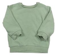 Světlezelenošedá žebrovaná mikina Primark