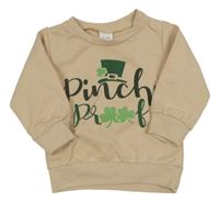 Pudrová mikina s nápisom