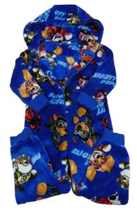 Tmavomodrá chlpatá kombinéza s Paw Patrol a kapucňou Nickelodeon