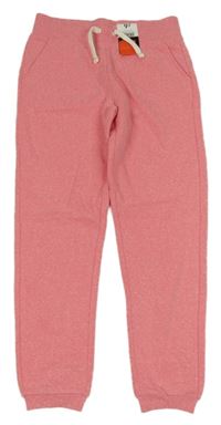 Nové - Růžové melírované tepláky George 