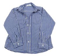 Tmavomodro-bílá kostkovaná košile H&M