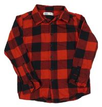 Červeno-čierna kockovaná košeľa M&Co.