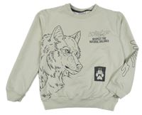 Béžová mikina s vlkem Kocak