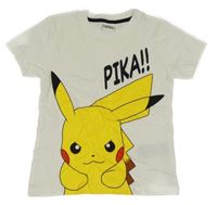 Bílé tričko Pikachu