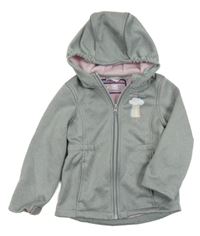 Šedá softshellová parka s mráčkem a kapucí Impidimpi