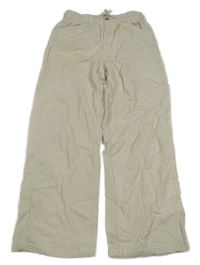 Smotanové menšestrové culottes nohavice Zara