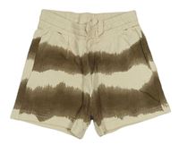 Světlebéžovo-hnědé batikované teplákové kraťasy H&M