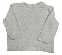 Světlešedé melírované žebrované mikinotriko PRIMARK