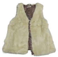 Smotanová kožušinová podšitá vesta H&M